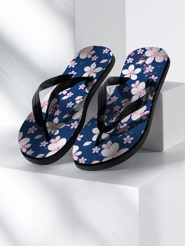 Serenity Blooms sonic blue Flip-Flops product image (1)