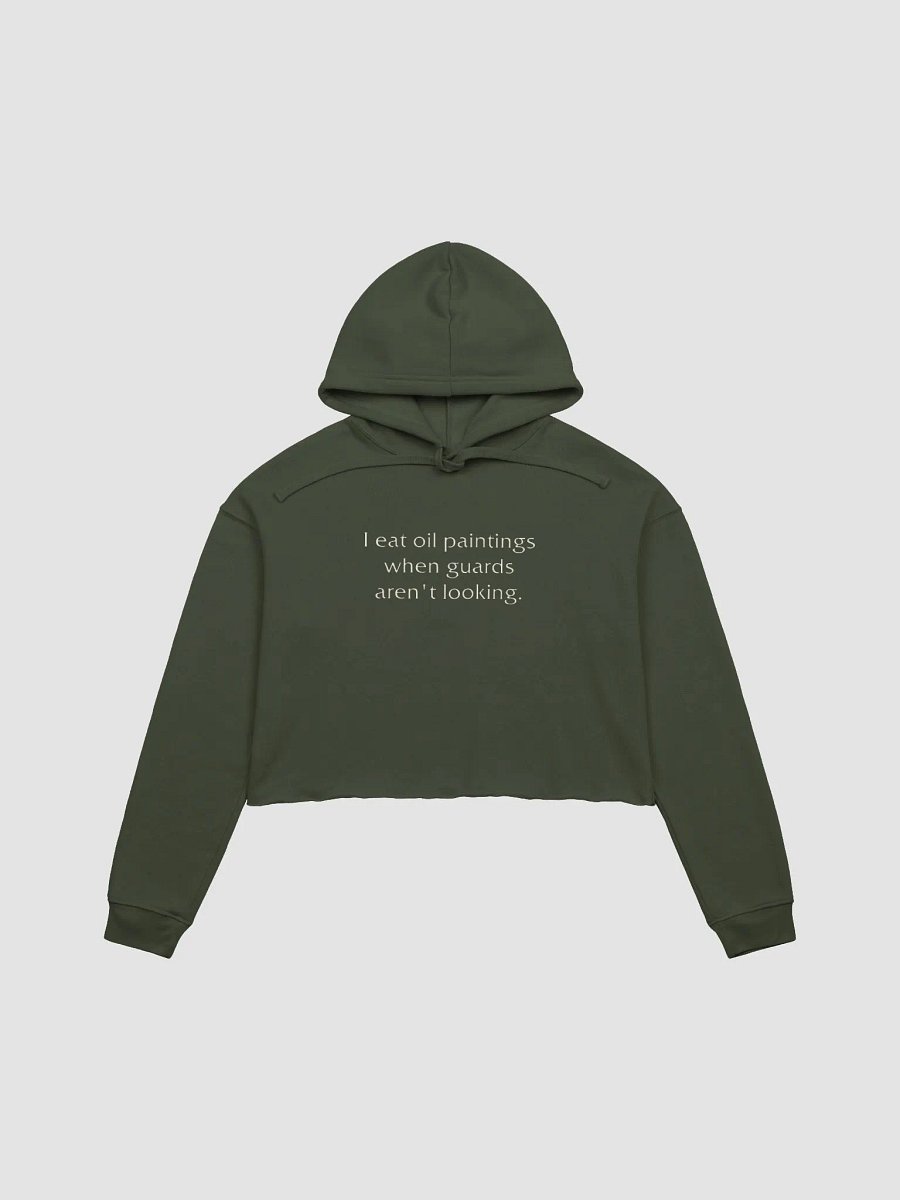I eat oil paintings fleece crop hoodie product image (2)