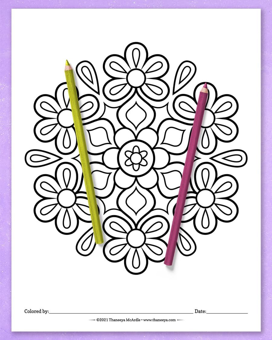 Easy Mandala Coloring Pages product image (8)