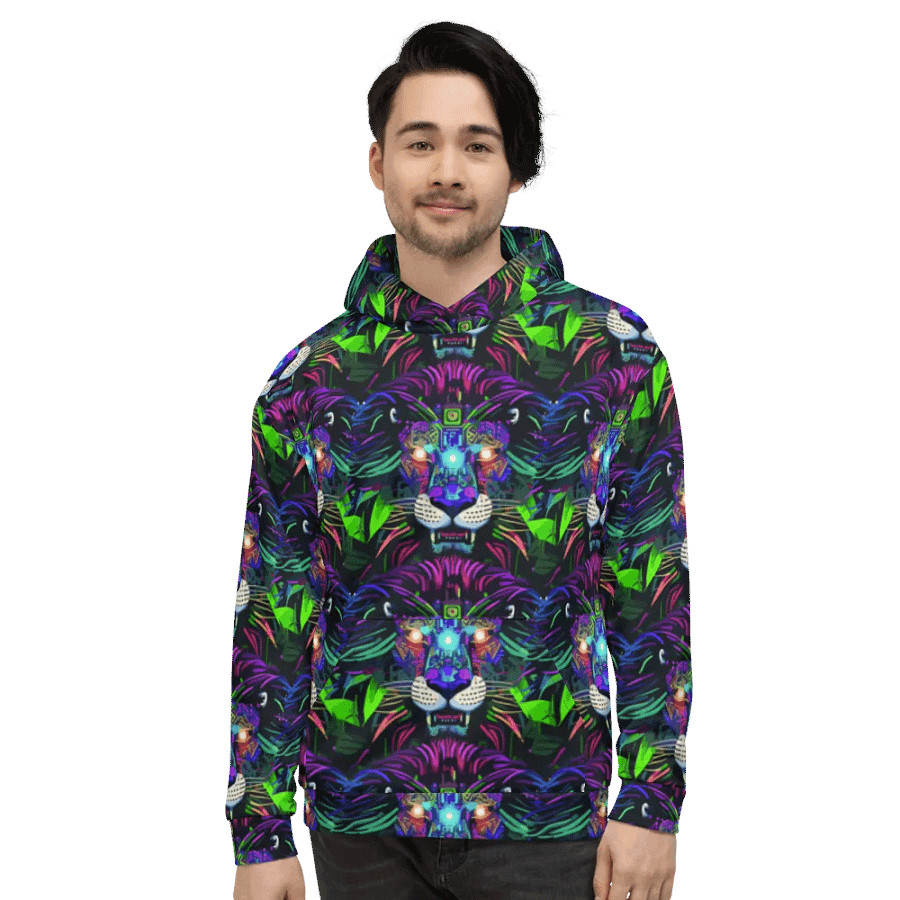 Jungle Rave Lion All Over Hoodie product image (2)