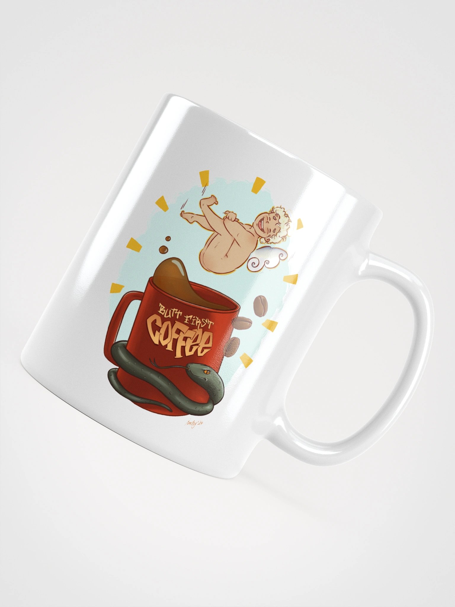 mug : butt first coffee | angel & snake edition product image (15)