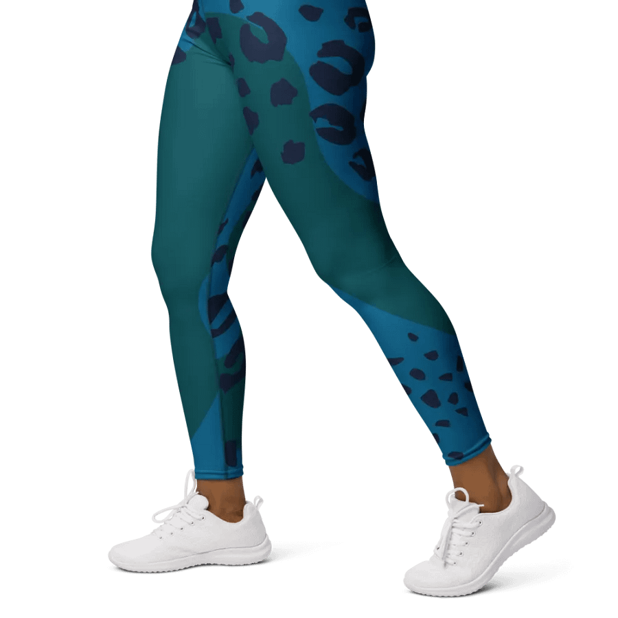 Teal Animal Print Yoga Leggings product image (5)