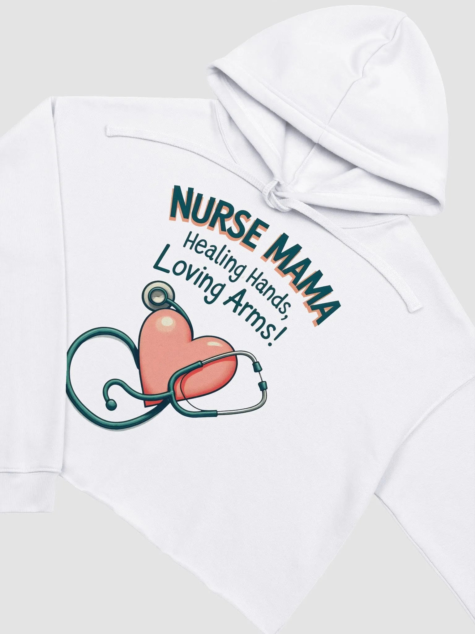 Nurse Mama Fleece Crop Hoodie product image (12)
