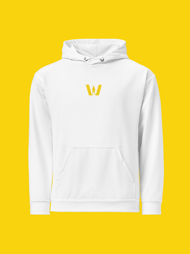 All-Over Print Recycled Unisex Hoodie, White | WIL Style product image (1)