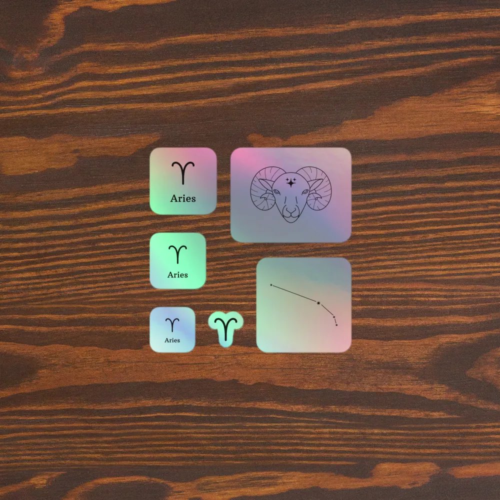 Zodiac Aries - Holographic Sticker Set product image (4)
