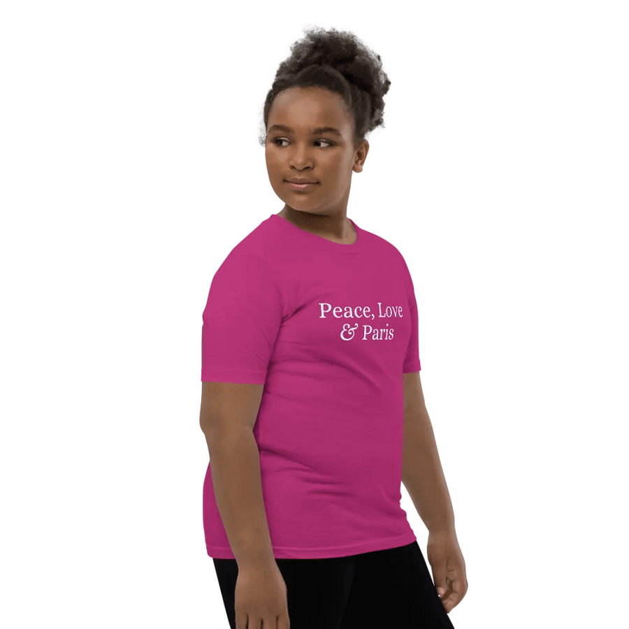 Peace, Love and Paris Youth T-Shirt product image (12)