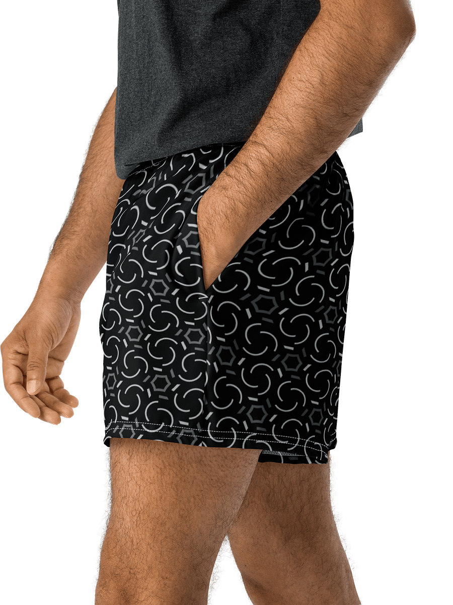 Smoke & Shadow Geometric All Over Print Unisex Athletic Short Shorts product image (7)