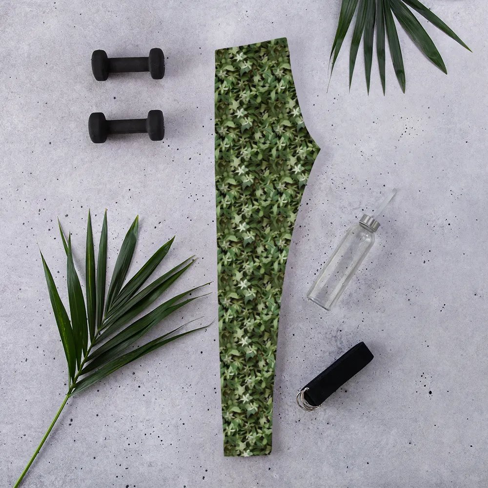 DARK GREEN CAMO PATTERN LEGGINGS product image (2)