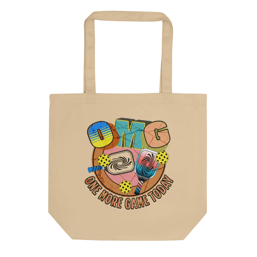 OMG One More Game Today Pickleball Retro Tote Bag product image (1)