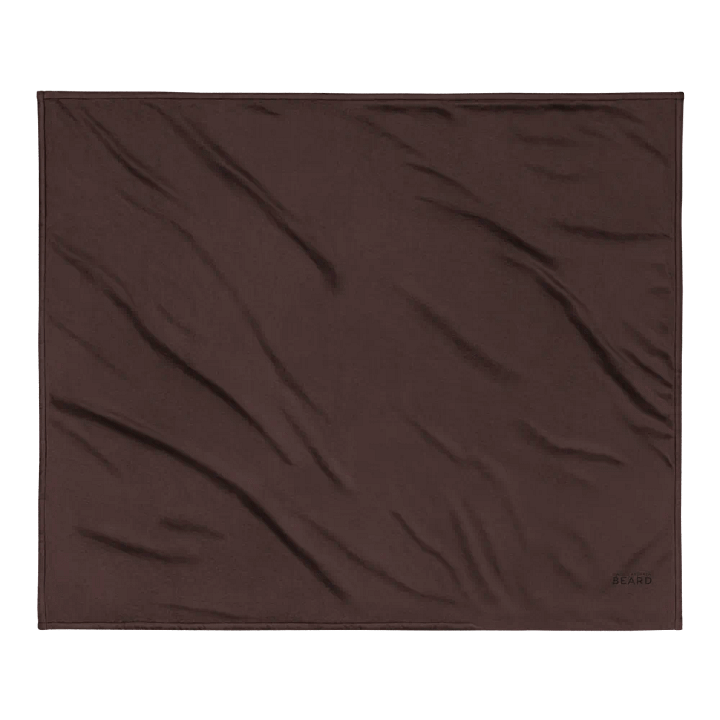 Nacho Average Beard Embroider Sherpa Blanket (Brown/ Black) product image (2)