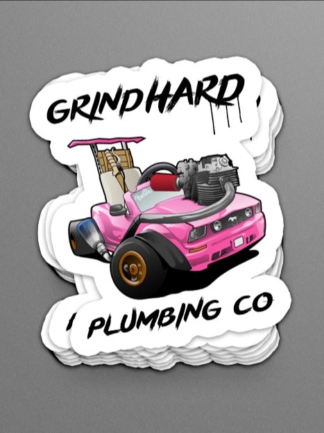 GRIND HARD PLUMBING CO STICKER product image (2)