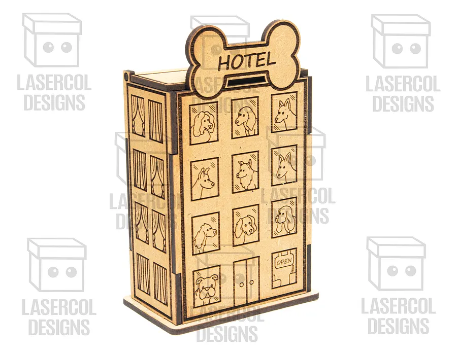 Dog Hotel Box Paint Kit DIY Cut Outs - Laser Cut Files product image (10)