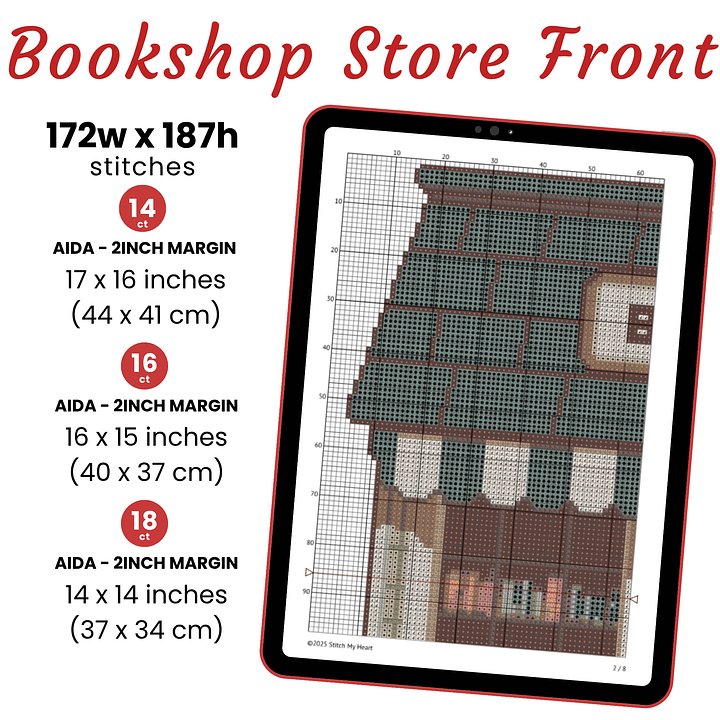 Book Store Cross Stitch Pattern product image (2)