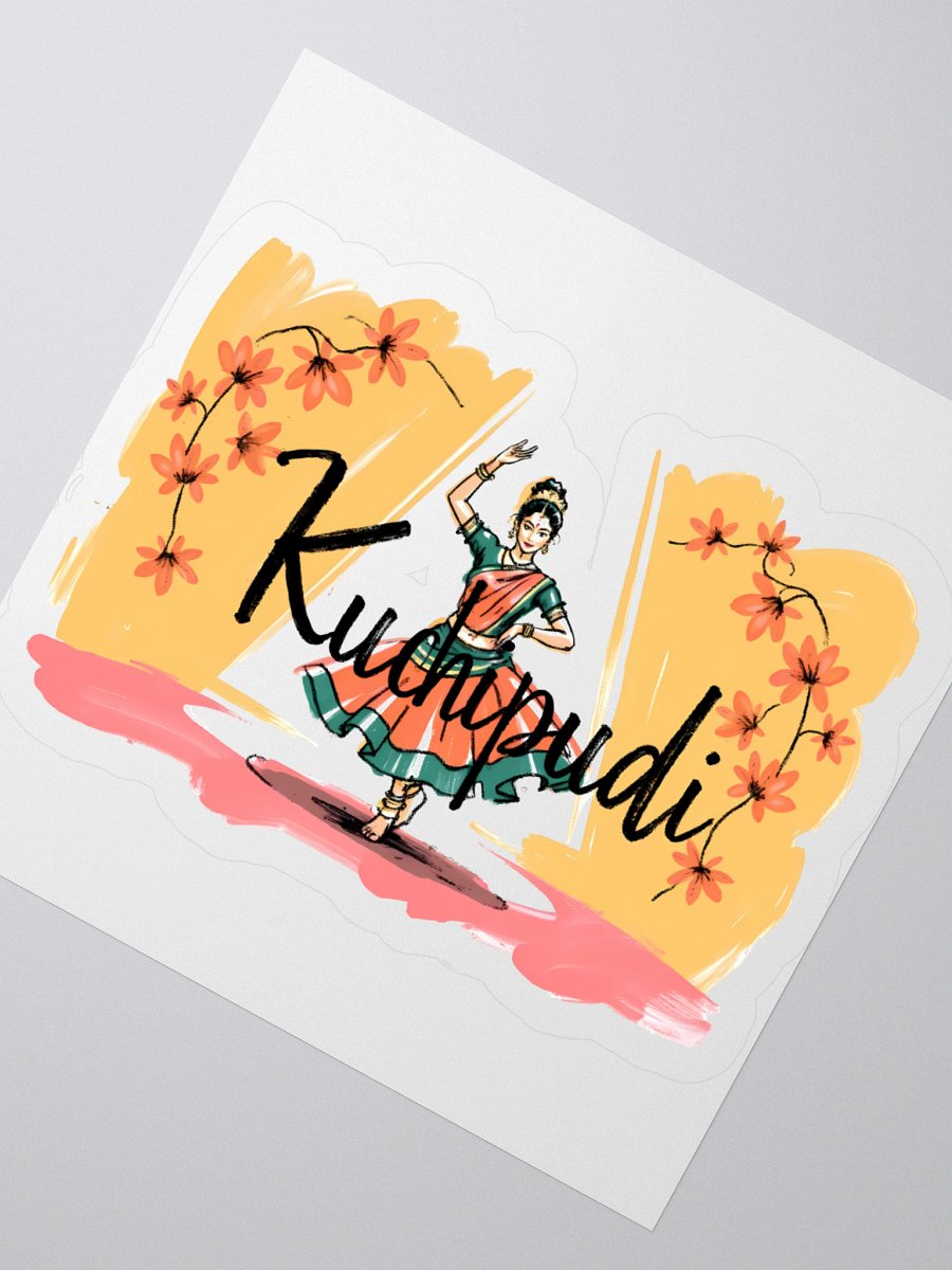 Vibrant Kuchipudi Dance | Traditional Indian Art Sticker product image (5)