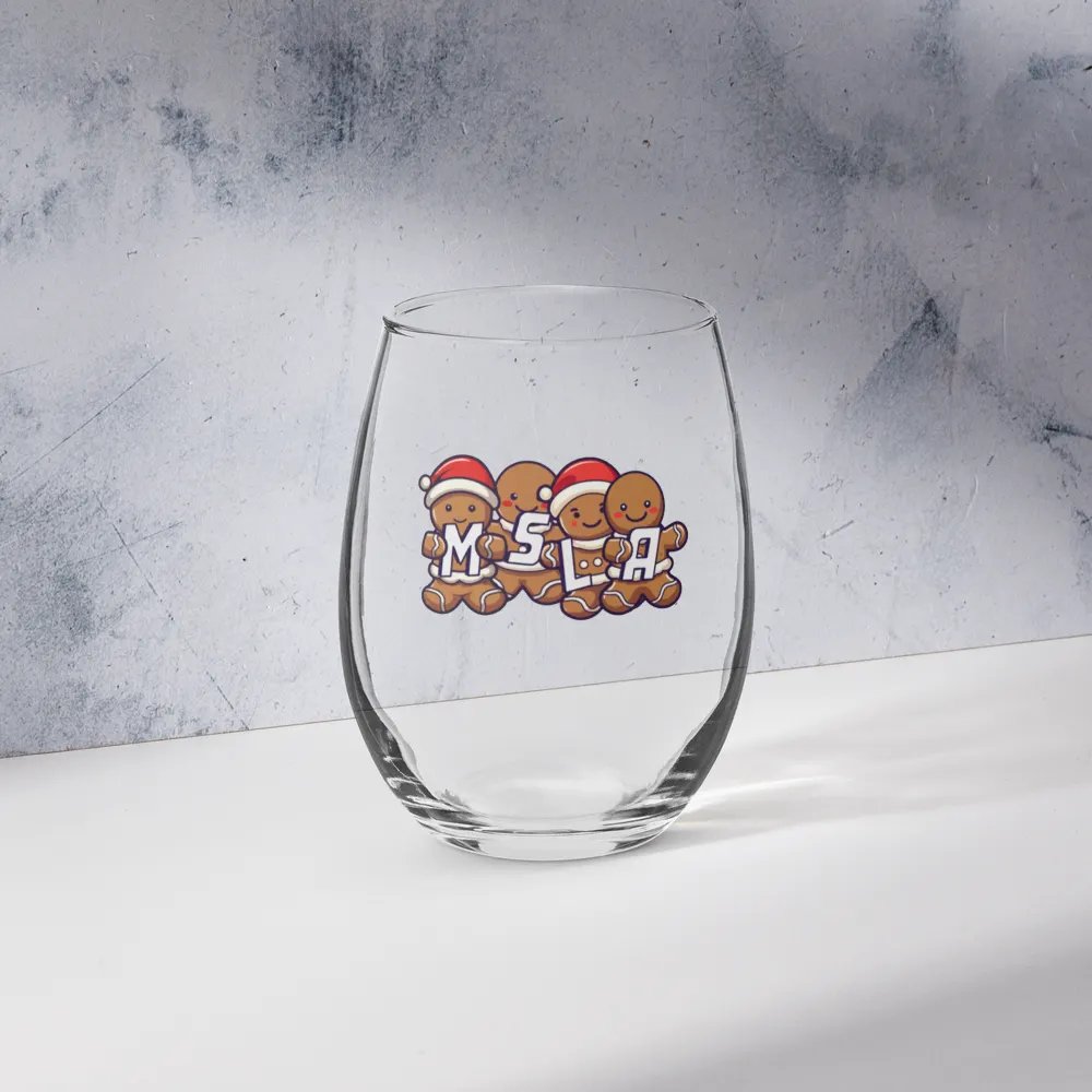 MSLA Holiday Gingerbread Stemless Wine Glass product image (7)