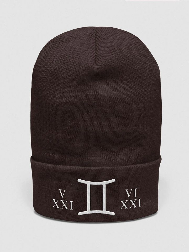 "Gemini Duality : Infinite Possibilities" Dynamic Motion Embroidered Beanie product image (1)
