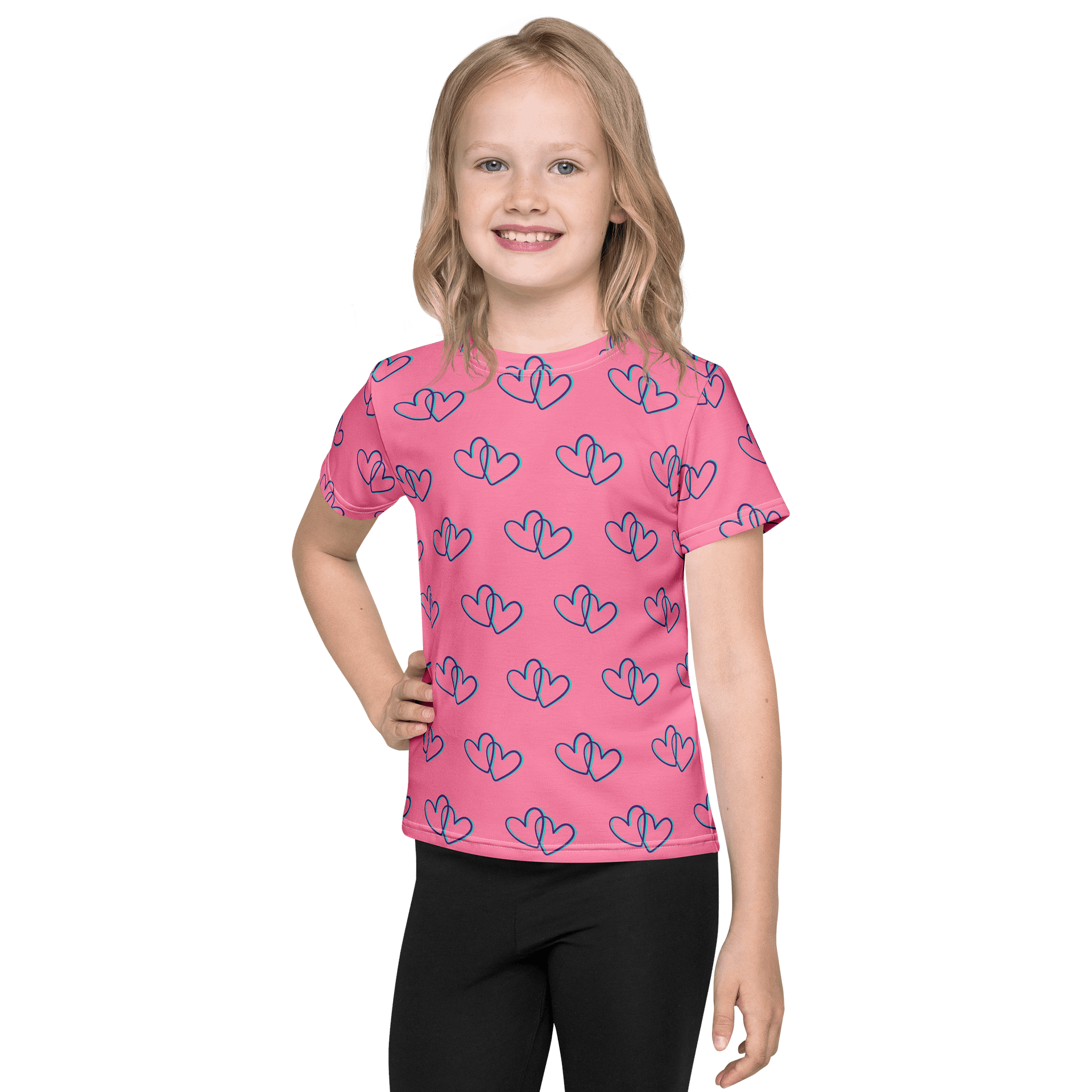 Pink Heart Kids Tee product image (1)