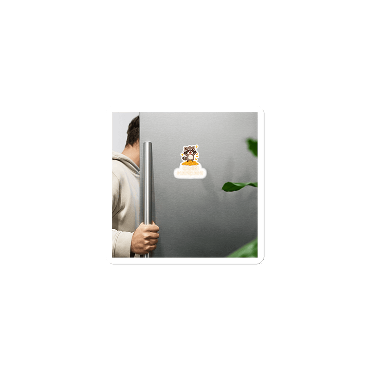 COIN HARDDAH Raccoon Die-Cut Magnet product image (1)