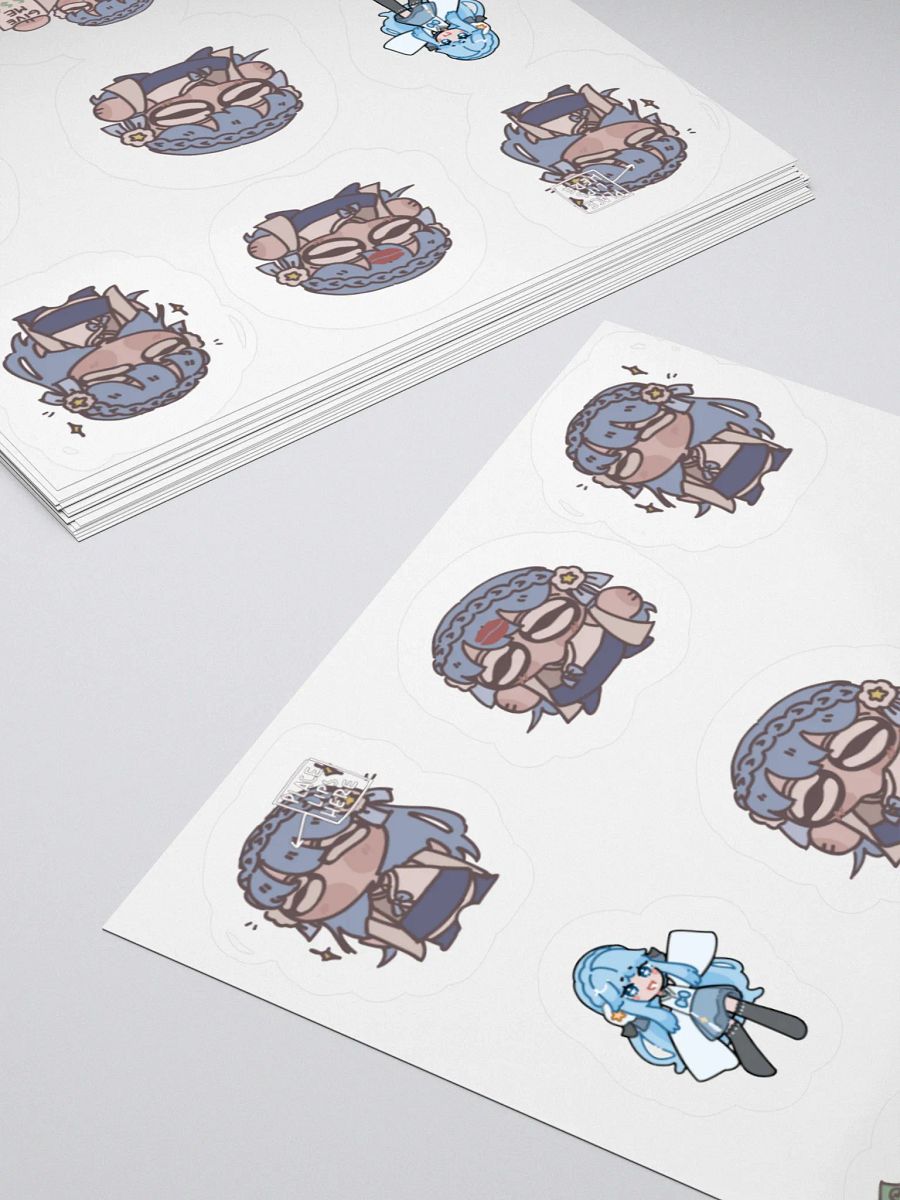 Chibi Blue Kiss Cut Stickers product image (12)