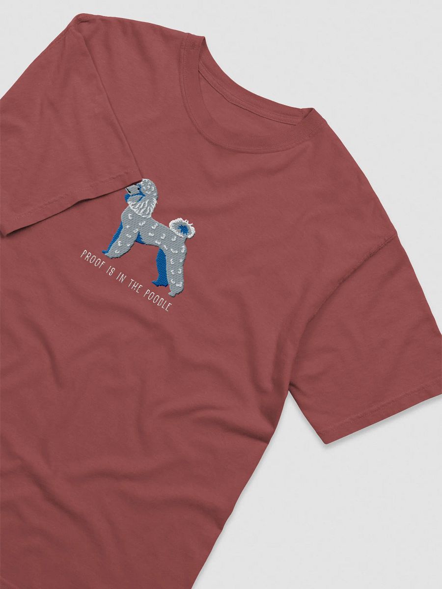 Proof Is in the Poodle T-Shirt(Embroidered) of a Miniature Poodle(Blue) product image (11)