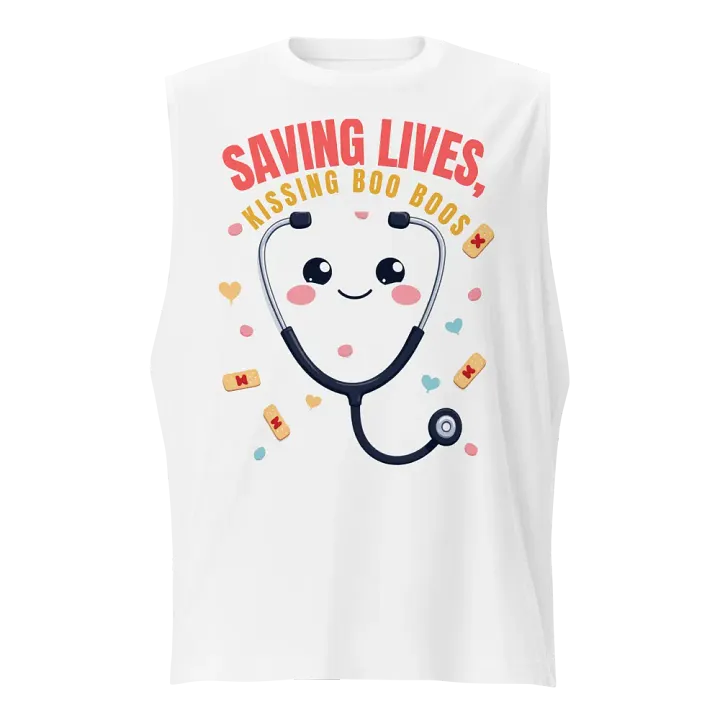 Smiling Stethoscope Muscle Tank product image (5)