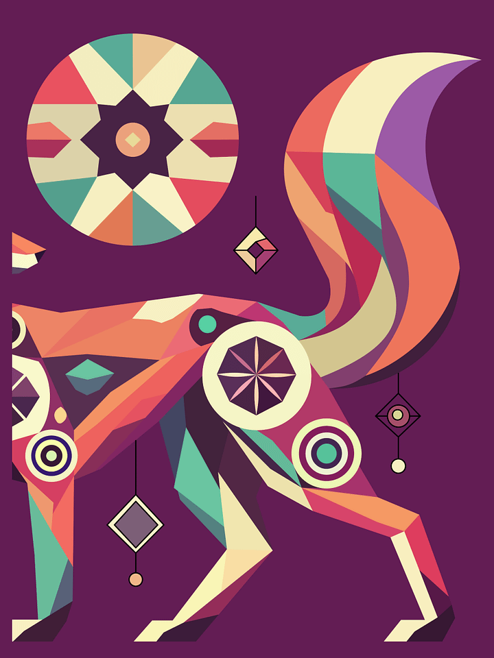 Free Geometric Fox PNG Art - Transparent Background, Low Poly Animal Illustration product image (2)