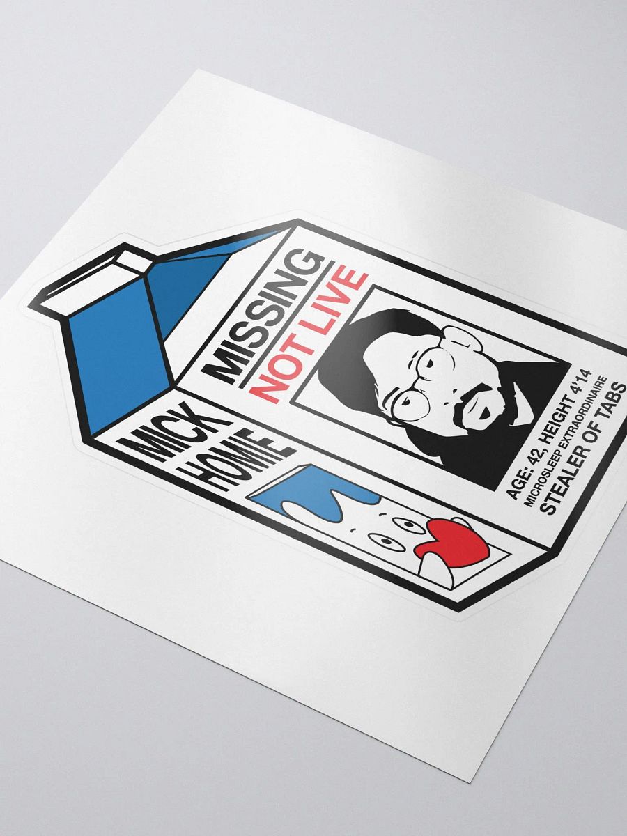MISSING NOT LIVE (STICKER) product image (3)