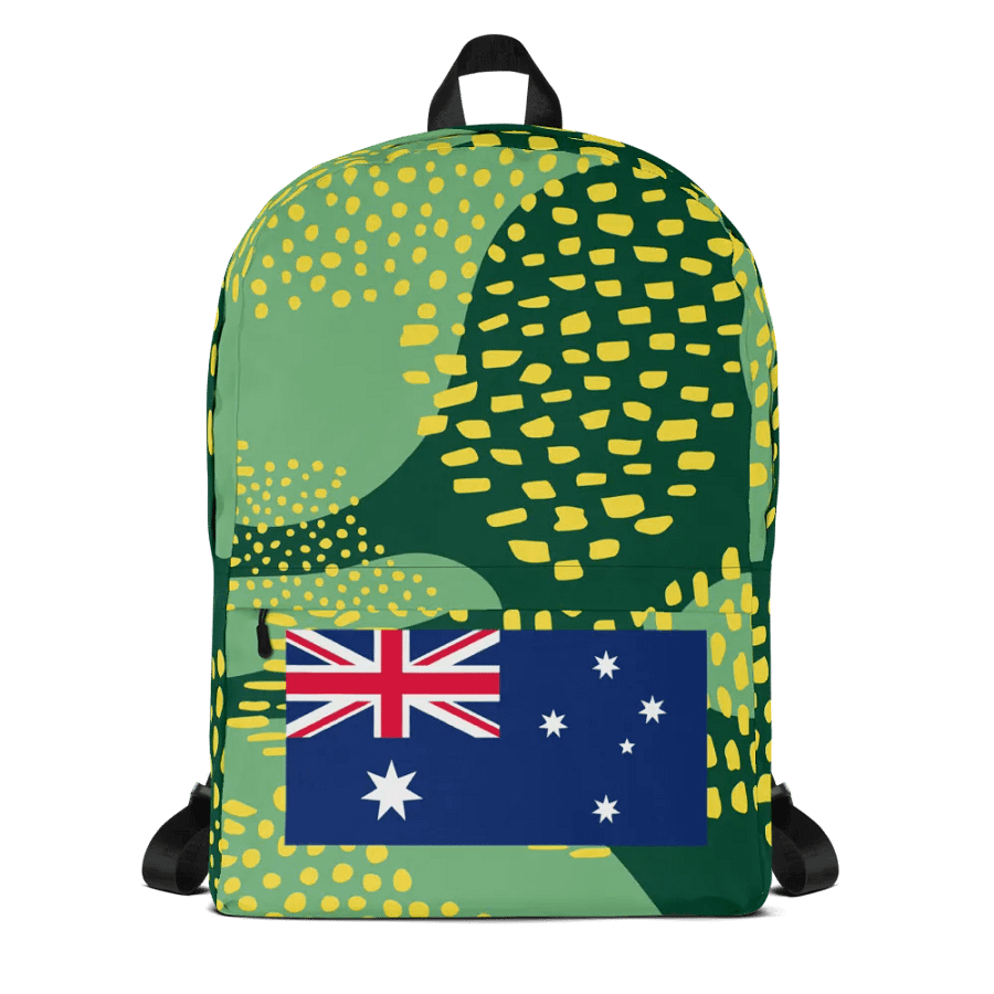 "Australia" Green and Gold Forever! Backpack product image (4)