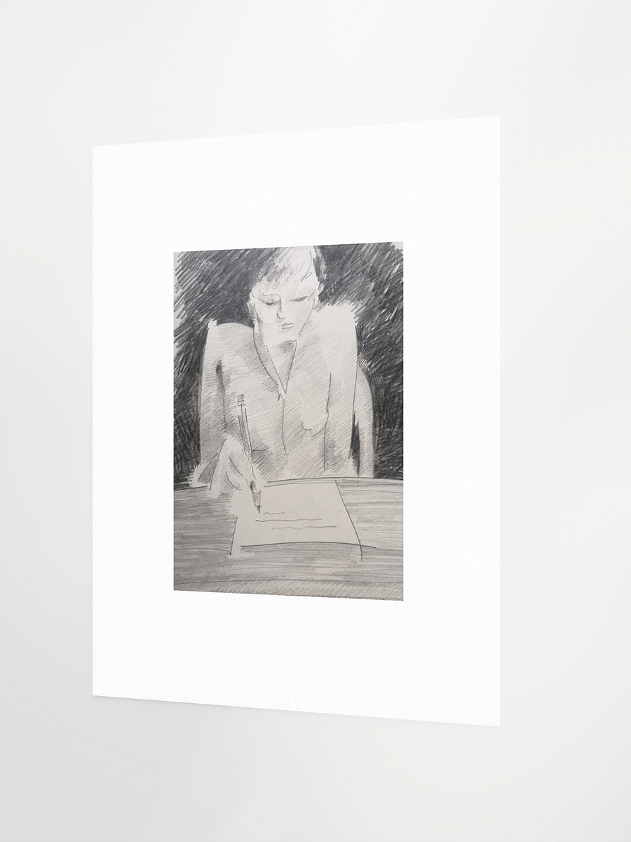 Sloy Writing (pencil sketch) undated print product image (4)