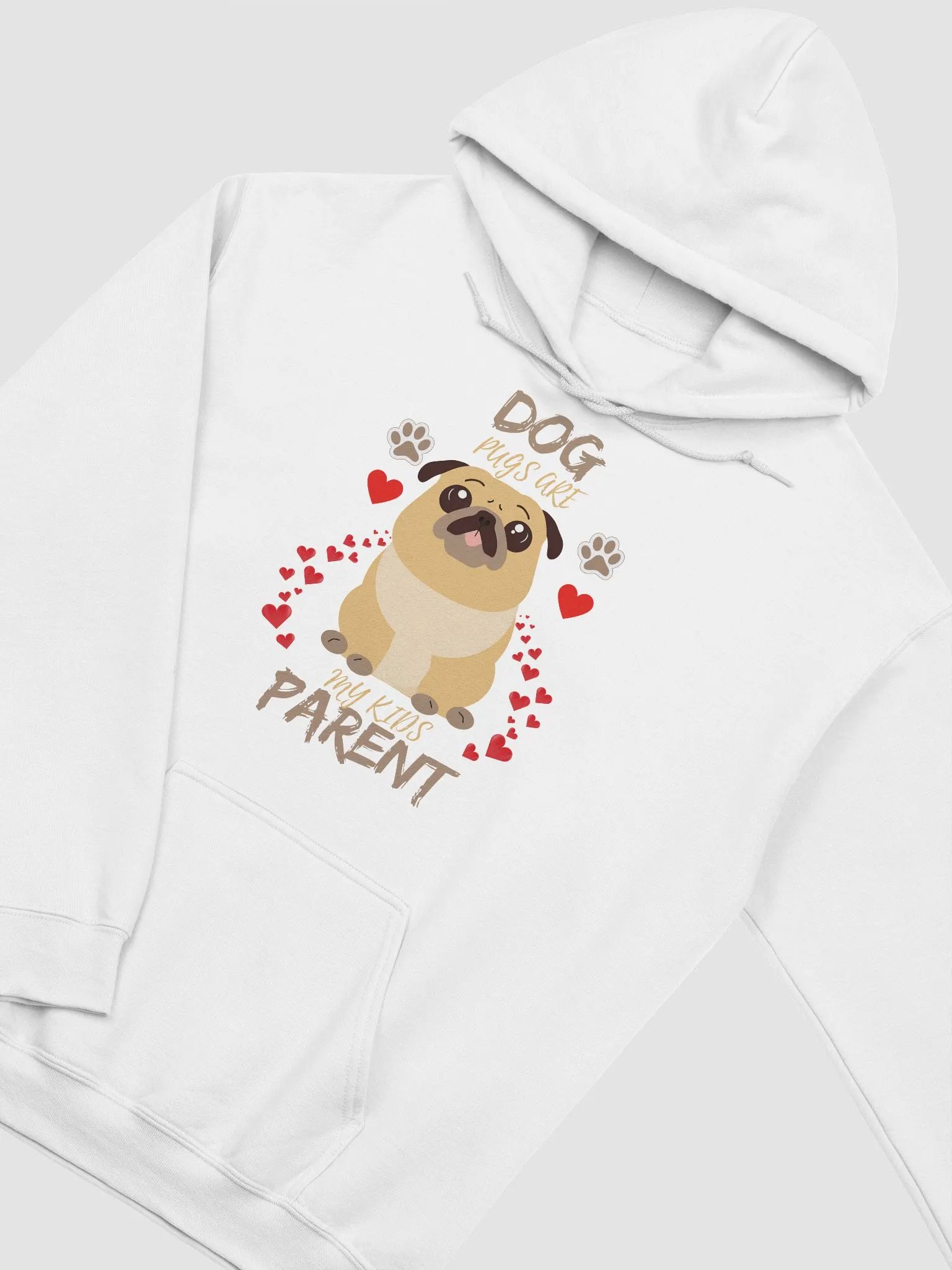 Pawsitively Adorable Pug Love Hoodie product image (91)