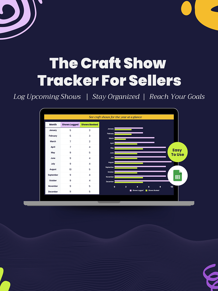 Craft Show Tracker Spreadsheet for Craft Sellers product image (1)