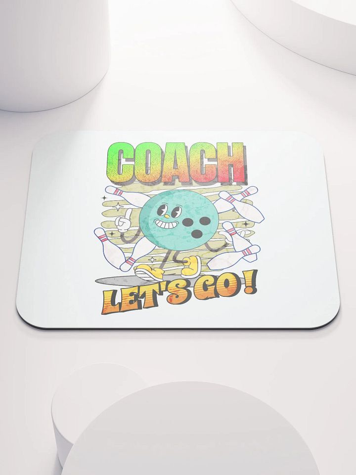Retro Mascot Coach Bowling Enthusiastic Mouse Pad product image (1)