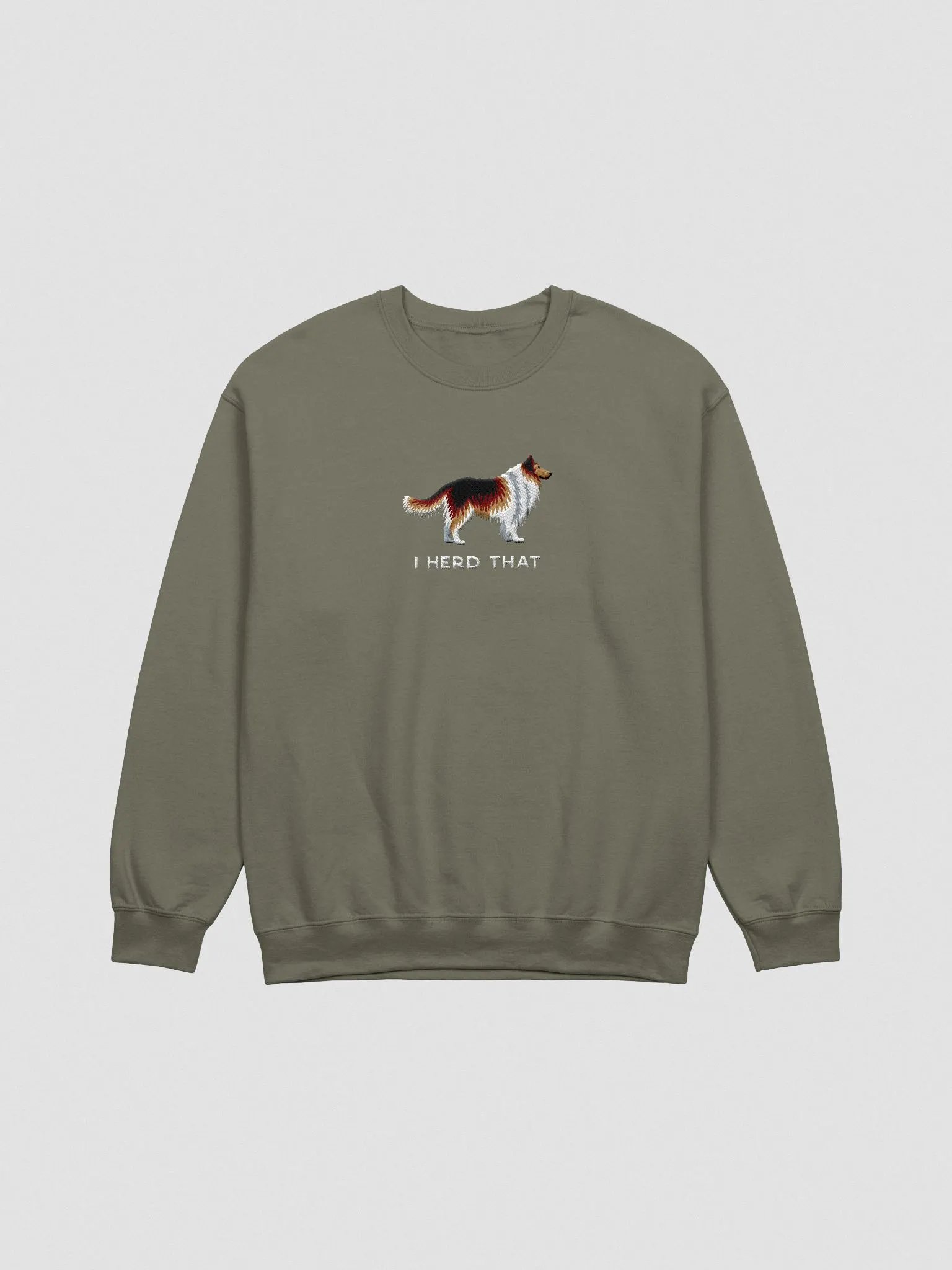I Herd That Sweatshirt (Embroidered) of a Shetland Sheepdog(Sable) product image (4)