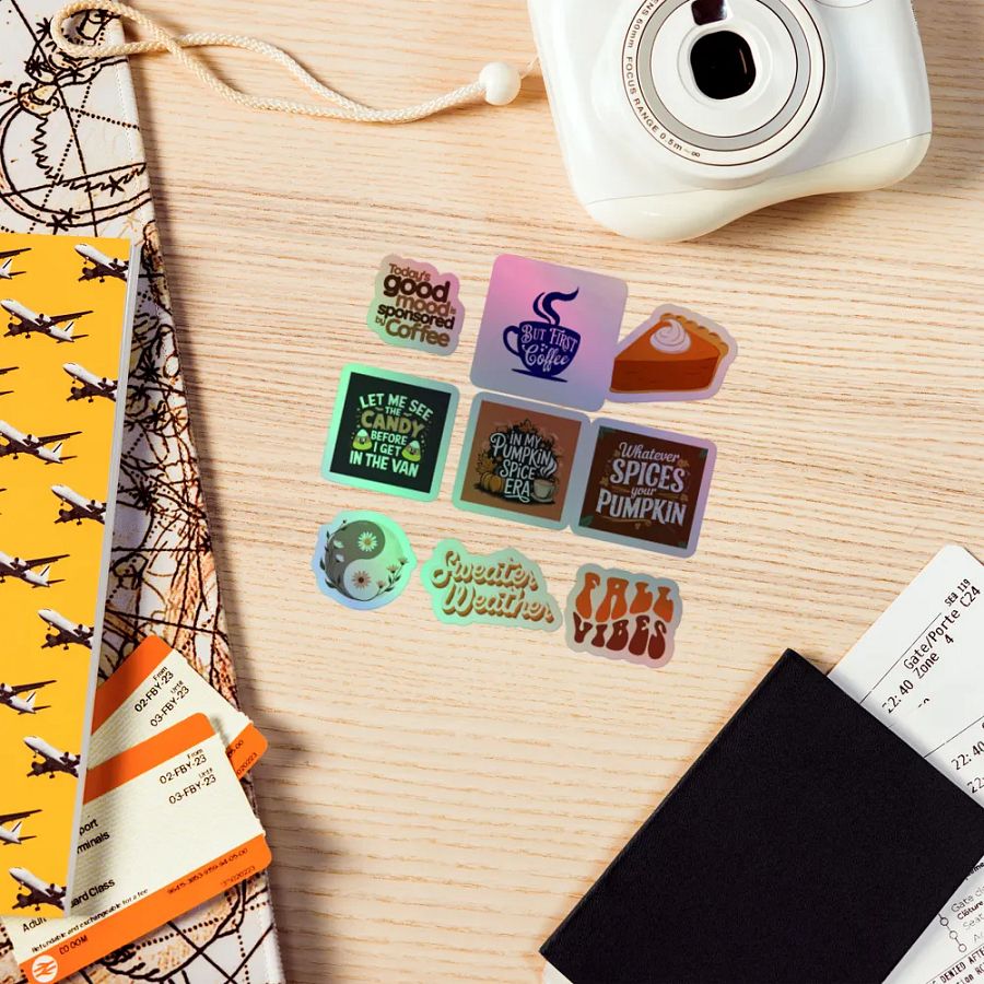 Fall Vibes Holographic Sticker Sheet product image (7)