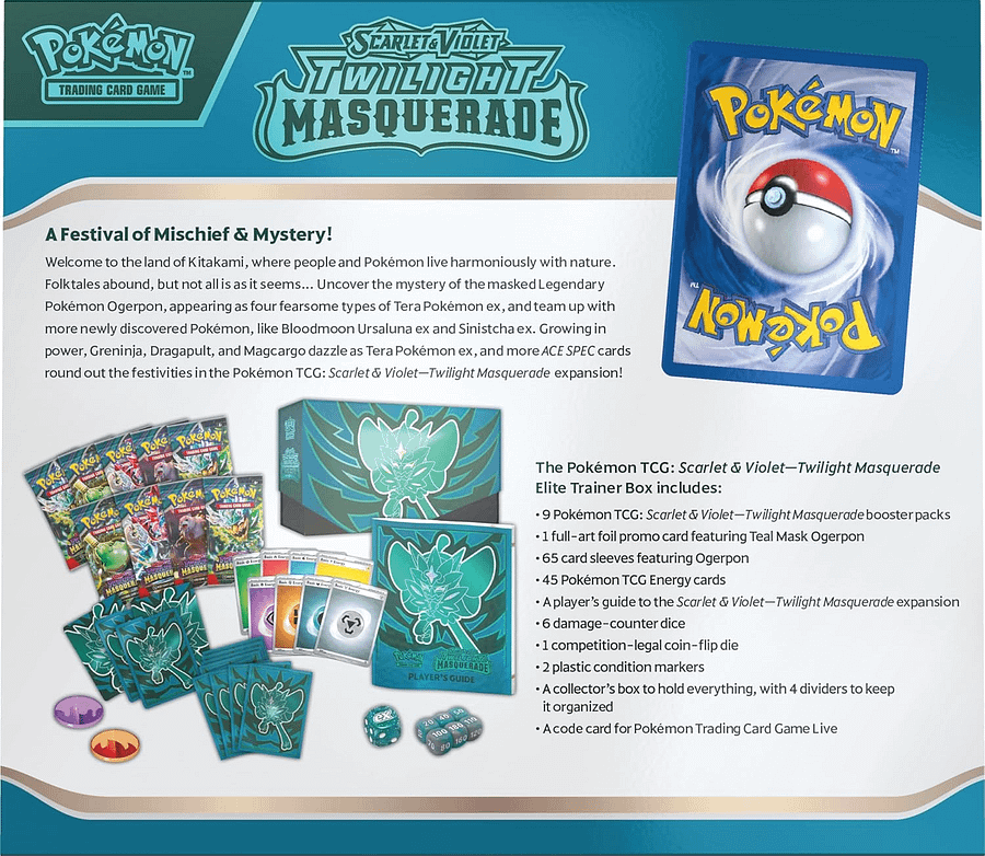 Pokémon TCG: Scarlet & Violet - Twilight Masquerade - Elite Trainer Box product image (3)