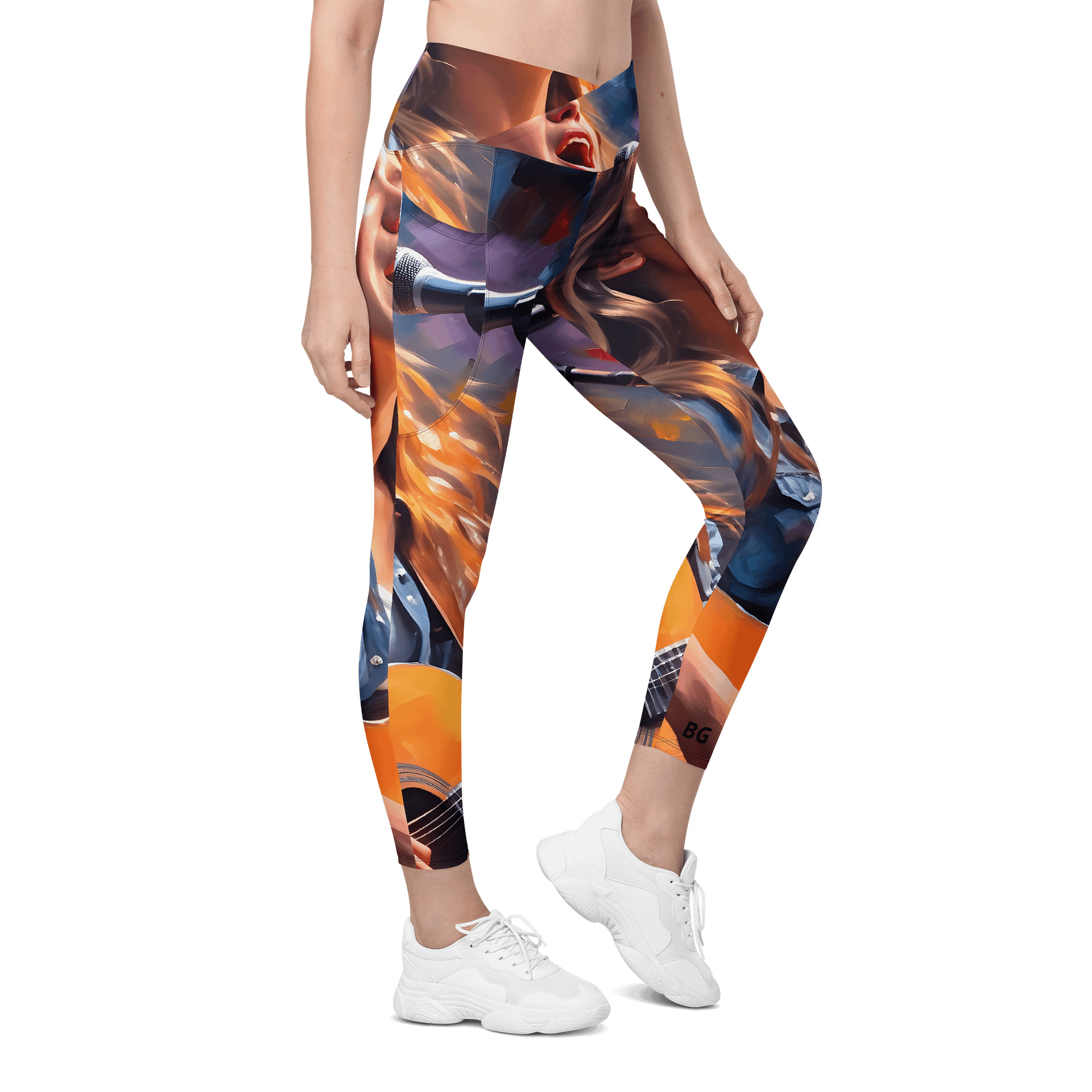 'Impossible Dream' Crossover Leggings with Pockets product image (5)