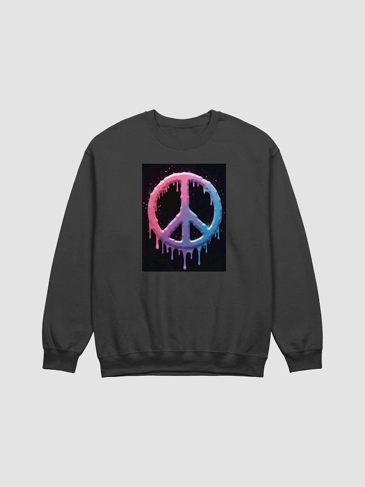 Dripping Peace Symbol Crewneck Sweatshirt product image (2)