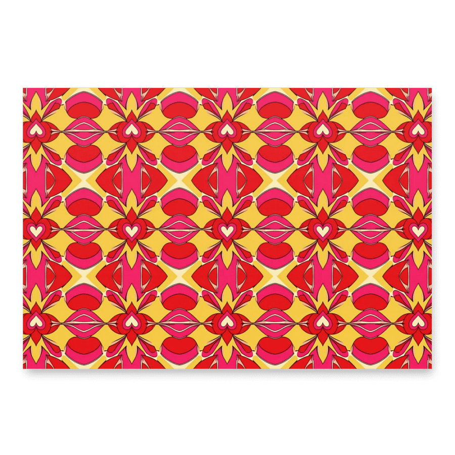 Valentine Vibrant Heart Symphony Wrapping Paper product image (2)