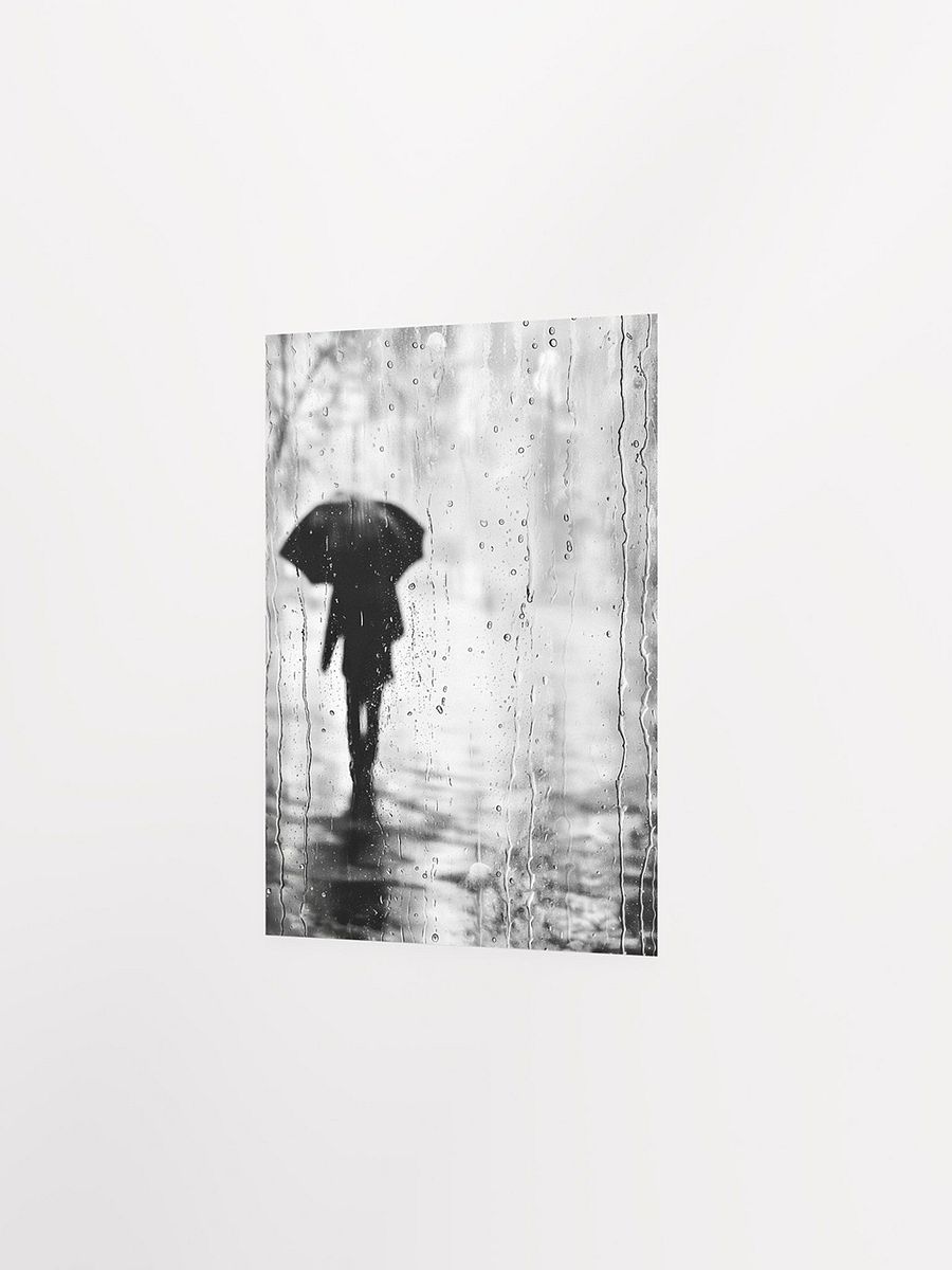 Monochrome Melody - Rainy Abstract Matte Poster product image (2)