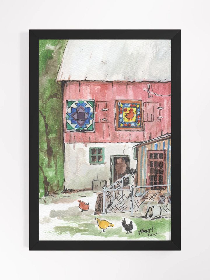 Mom's Farm Mom Painting Print (Framed) product image (1)