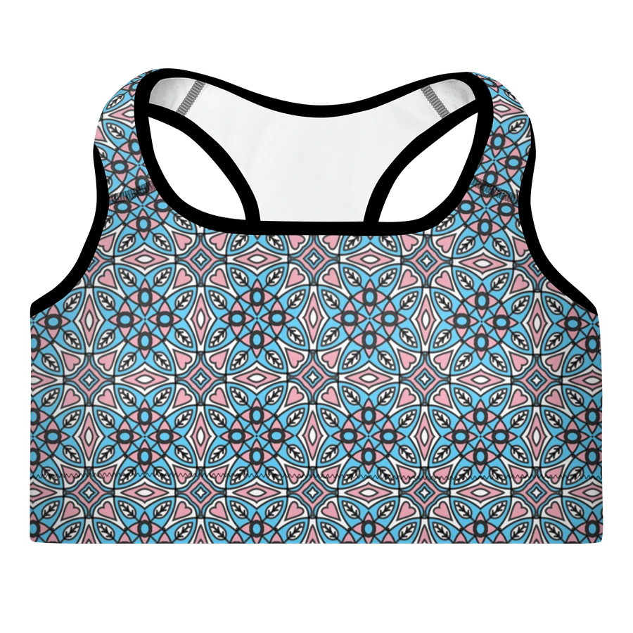 Trans Abstract (1) - Padded Sports Bra product image (3)