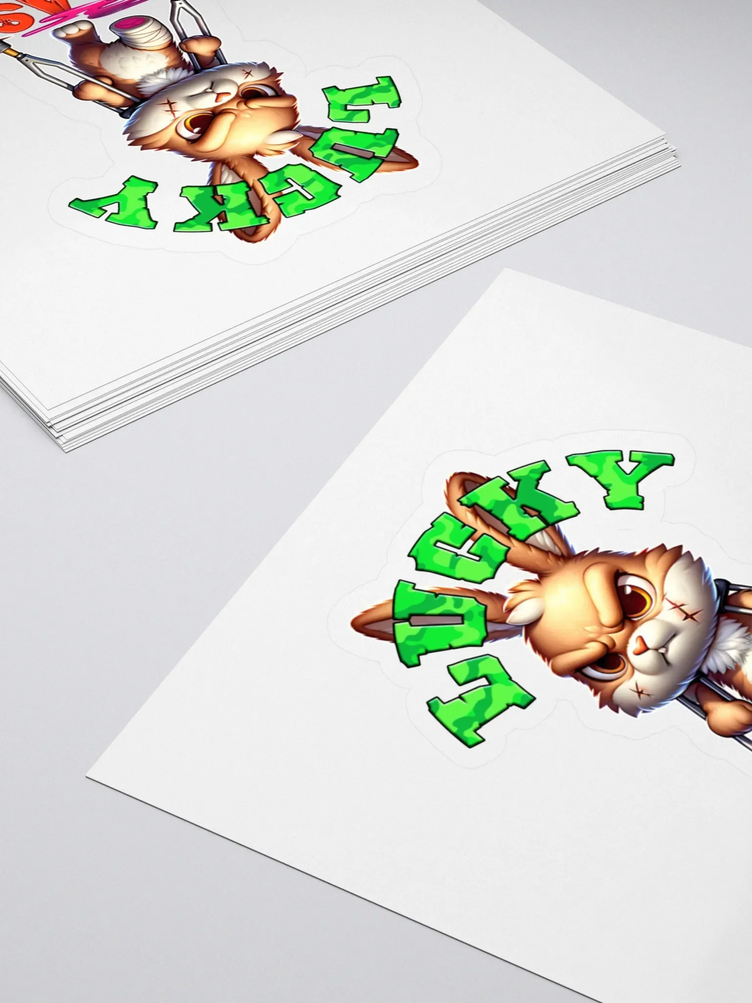 Lucky My Ass Kiss Cut Stickers product image (4)