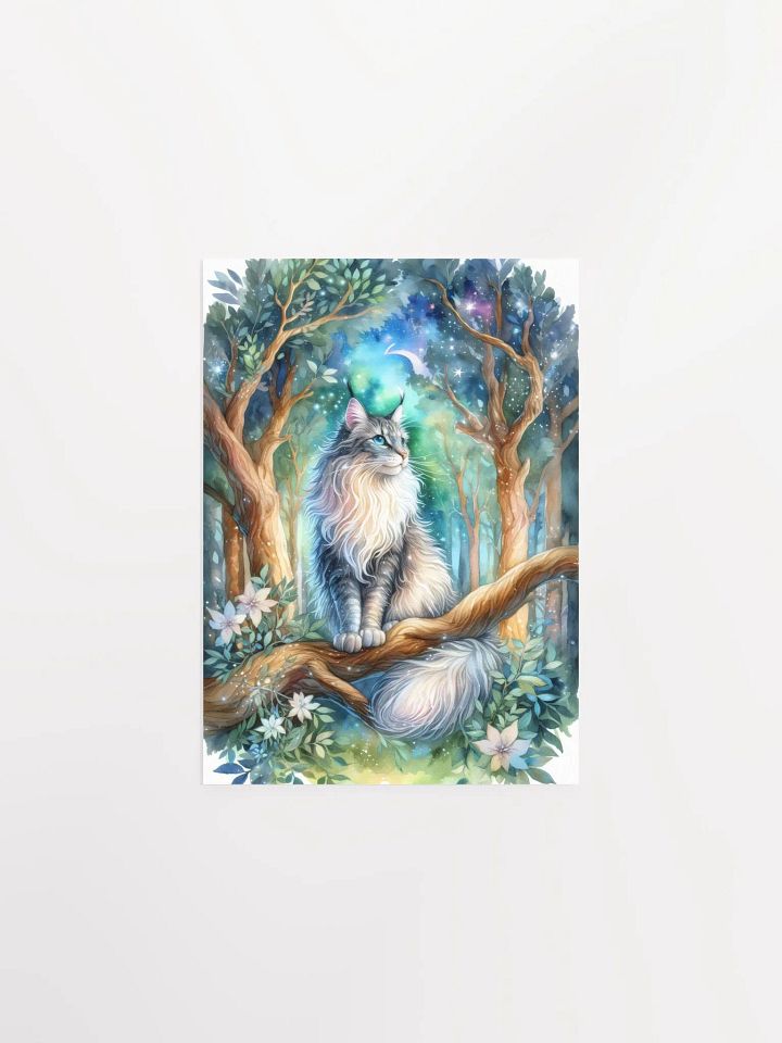 Majestic Cat in a Mystical Forest Poster product image (3)
