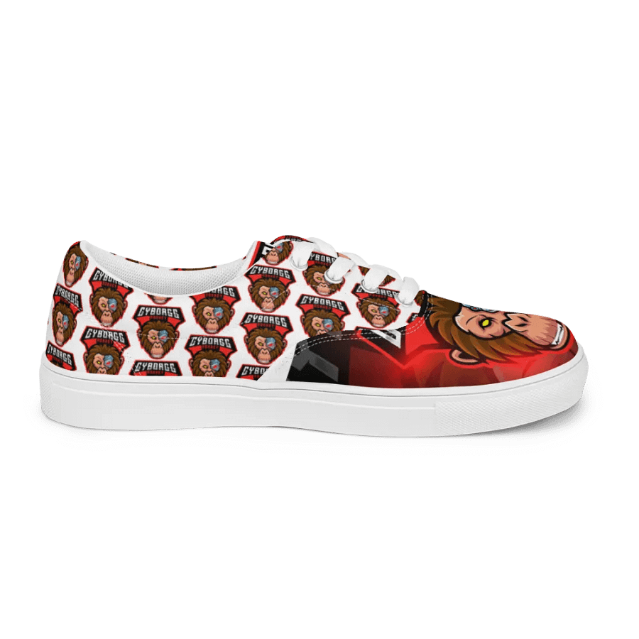 CyborggMonkey Red Pattern Men's Shoes product image (12)