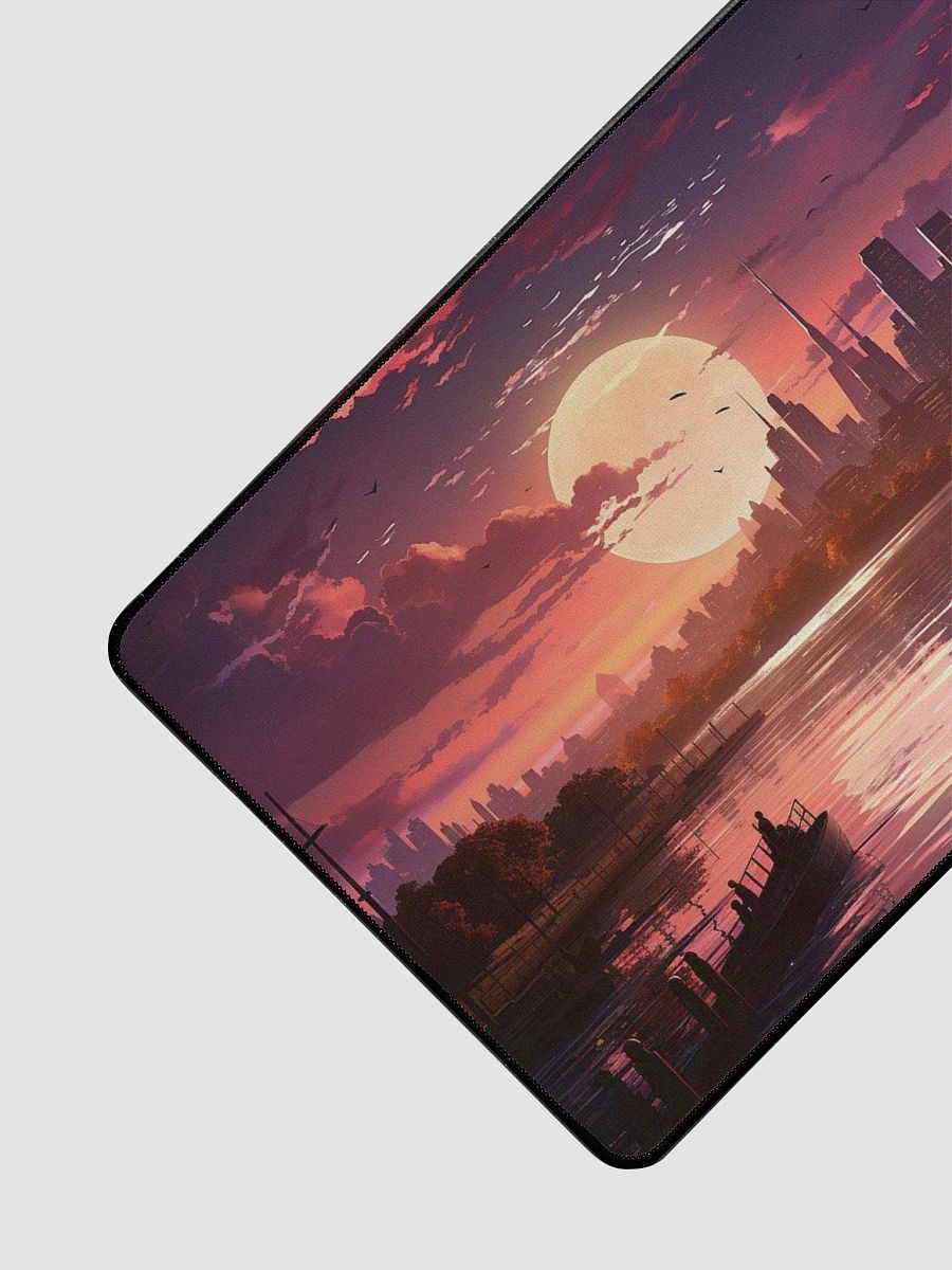 Metropolis Moonrise: Urban Oasis Desk Mat product image (3)