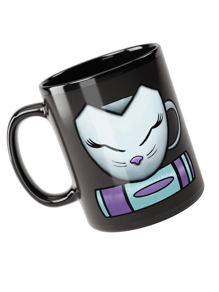 Cat Cup & Book | Black Mug product image (1)
