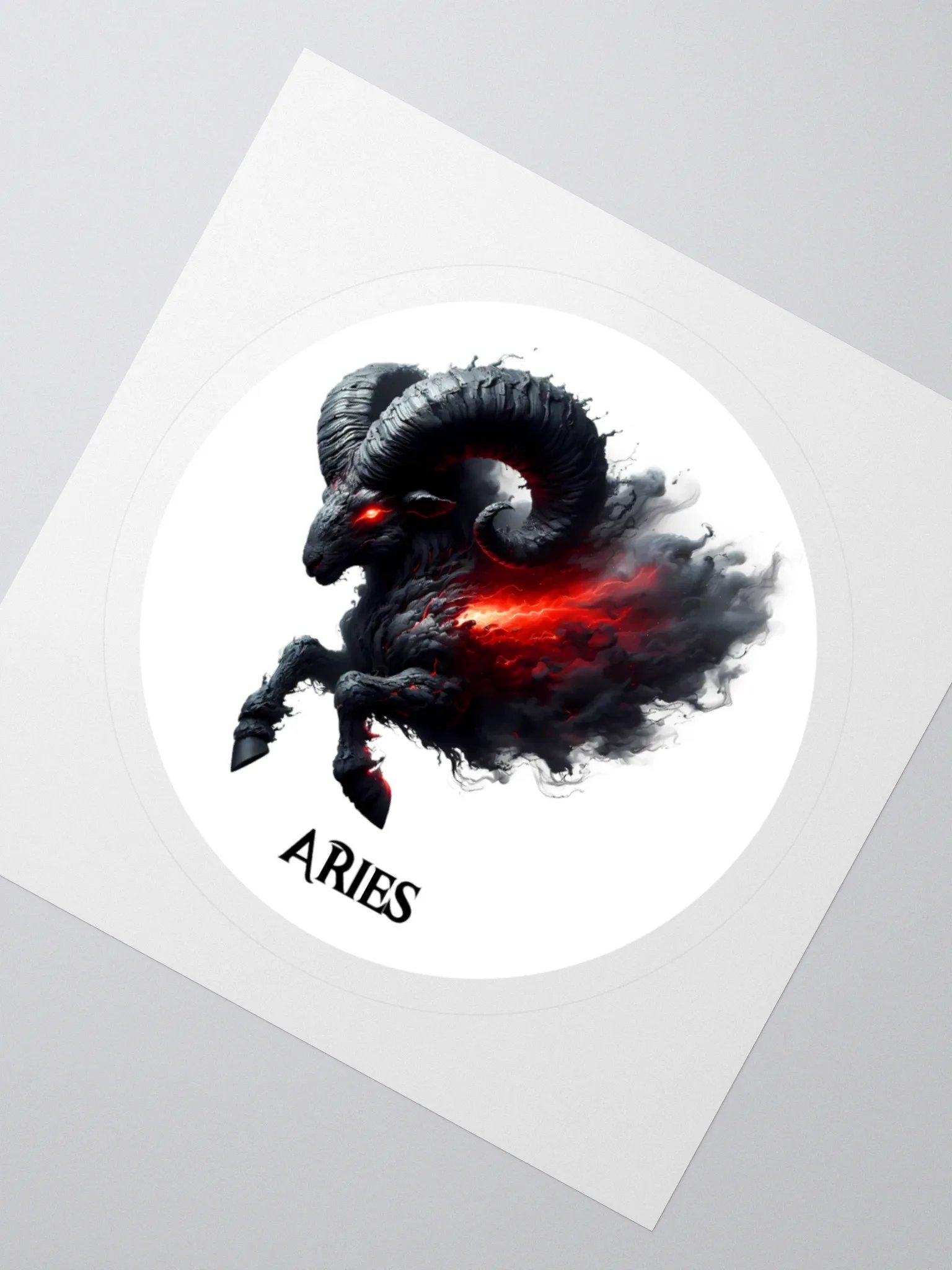 Mythical Aries Zodiac Round Sticker product image (6)