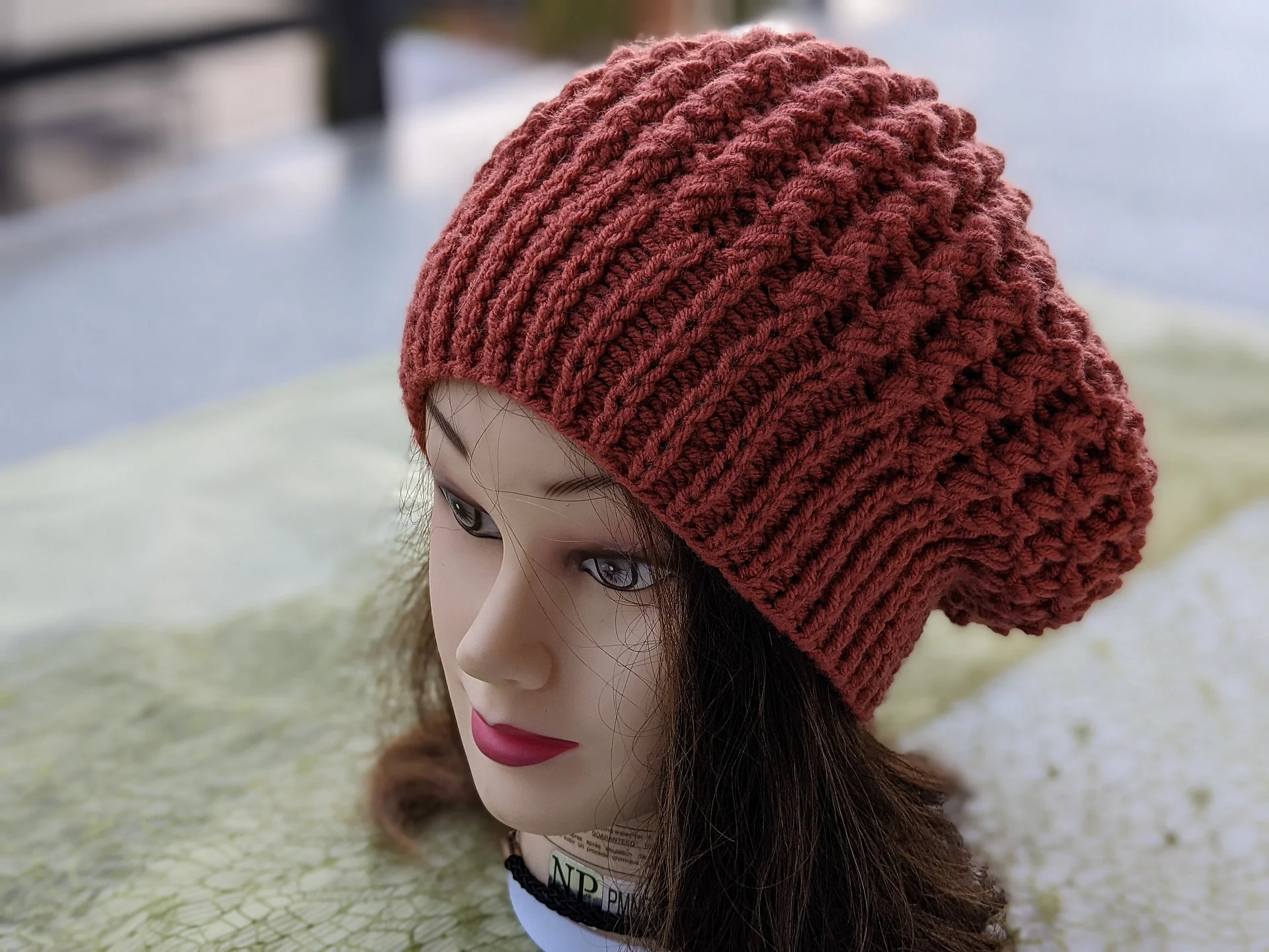 Flat Knit Beret Hat Pattern product image (6)