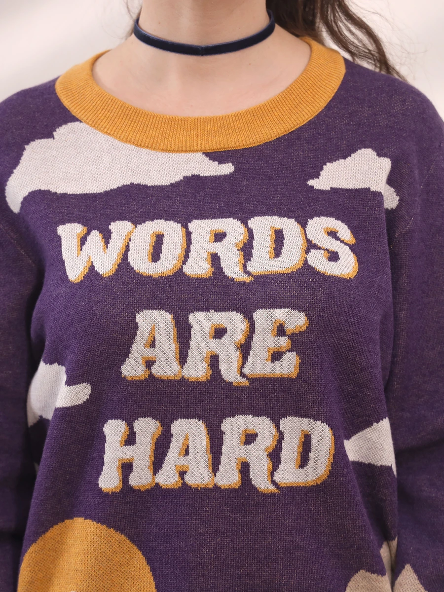 Words Are Hard Landscape Sweater product image (4)