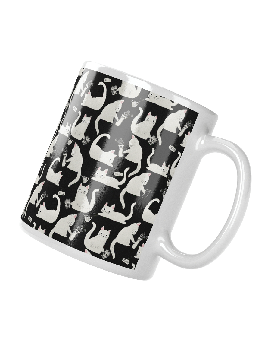 Bad Cats Knocking Stuff Over Mug, Black product image (4)